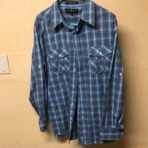 Beverly Hills Polo Club Blue Casual Button Down Shirt